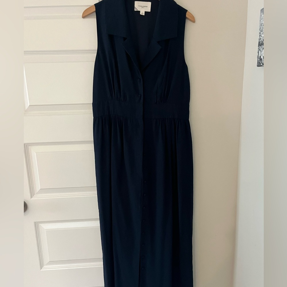 Tuckernuck Pomander Place Noelle Maxi Dress • Navy • Sleeveless • Size L - Picture 6 of 8